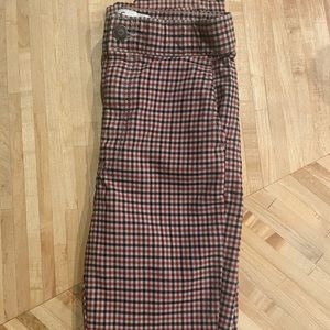 Blue and red plaid new Hollister pants